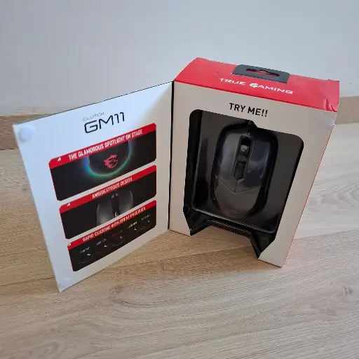 [MSIGM11_CP_J-9377-13] MSI Clutch GM11 Gaming - Souris - droitiers et gauchers - optique - 6 boutons - filaire - USB